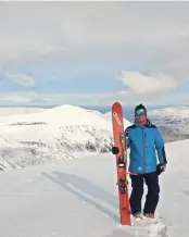  ??  ?? Michael Barney stands high in the mountains of Iceland’s Troll Peninsula, with the Arctic Ocean just visible in the background.