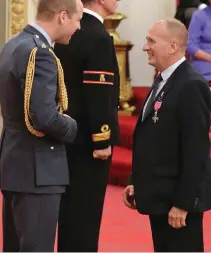  ??  ?? Honoured: Vern Unsworth at Buckingham Palace