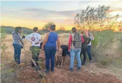  ??  ?? The area where a volunteer group of mothers dug up a buried body on Dec. 3 is about an hour west of Hermosillo, Mexico, in remote ranchland.