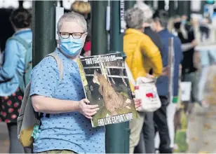  ?? PHOTO: GERARD O’BRIEN ?? Not in support . . . Anne Barkman protests against live animal exports, in the Octagon.