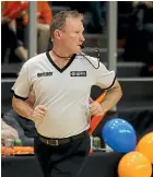  ?? ROBYN EDIE/STUFF ?? Sean Cronin officiated his first NBL game way back in 1989.