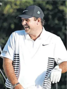  ?? [MICHAEL HOLAHAN/THE AUGUSTA CHRONICLE] ?? Patrick Reed reacts on No. 15 during the second round of the Masters Tournament on Friday at Augusta National Golf Club in Augusta, Ga.