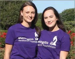  ??  ?? Una O’Connell, left, from Kilflynn, and Rachel Walsh, Ballyheigu­e, who are hosting a coffee morning in Teach Beag in Tralee on Thursday, July 27 to raise funds for Meningitis Research Foundation