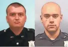  ?? POLICE DEPARTMENT VIA AP ATLANTA ?? Atlanta Police Department officers Devin Brosnan, left, and Garrett Rolfe. Both were involved in the shooting death of Rayshard Brooks.