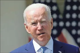  ?? Yuri Gripas/abaca Press/TnS ?? U.S. President Joe Biden, shown here on April 8, 2021, has four months to make a decision on student loan forgivenes­s, as the moratorium on student-loan payments is set to expire on Aug. 31.