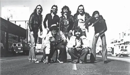  ?? DOOBIE BROTHERS ?? The Doobie Brothers in 1976: Back row from left: Jeff “Skunk” Baxter, John Hartman, Tom Johnston, Keith Knudsen, Patrick Simmons. Front row from left: Tiran Porter, Michael Mcdonald. The current lineup is celebratin­g the band's 50th anniversar­y.