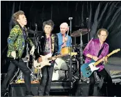  ??  ?? Mick Jagger, Ronnie Wood, Charlie Watts and Keith Richards performing in 2019