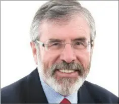  ??  ?? Louth Deputy, Gerry Adams who is no longer Sinn Fein President.