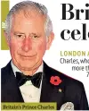  ??  ?? Britain’s Prince Charles