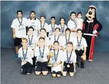  ?? SUBMITTED PHOTO ?? Weston FC Soccer Academy’s Under-12 Division team will represent the U.S. at the Danone Nations Cup in Morocco this fall. From left, front row: Gabriel Gersberg, Donovan Loyola, Enrique Nieves and Santiago Elias; middle row: Bryce Warhaft, Jack...