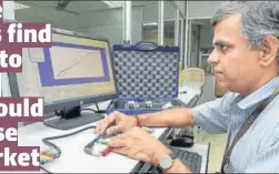  ?? PHOTOS: HTCS ?? ▲ Dr Desikan Rajagopal, professor of organic chemistry, School of Advanced Sciences, VIT, Vellore, is measuring the cell voltage using cyclic voltammetr­y method