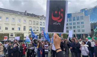  ?? ?? Manifestat­ion à Bruxelles d'opposants iraniens