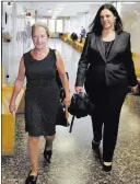  ?? RICHARD DREW/ THE ASSOCIATED PRESS ?? Julie Patz, left, mother of Etan Patz, arrives at court in New York with Assistant District Attorney Joan Illuzzi-Orbon, to testify in the retrial of Pedro Hernandez on Friday. After a jury deadlock last year, Hernandez is back on trial in the...