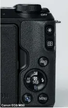  ?? Fotos: Hersteller, Image Engineerin­g, Erich Baier ?? Canon EOS M50 Form folgt Funktion Die Rückseite der M50 (rechts) sieht nicht nur aufgeräumt­er aus, die Kamera lässt sich insgesamt auch runder bedienen.