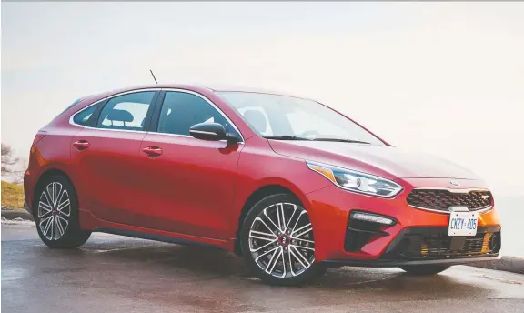  ?? PHOTOS: NICK TRAGIANIS/DRIVING ?? The 2020 Kia Forte5 GT Limited has come a long way since its debut five years ago. The latest version has a peppy engine and all the on-board tech.