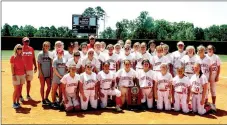  ?? MARK HUMPHREY ENTERPRISE-LEADER ?? The Farmington High School softball team finished as State Runner-Up, following a 3-2 loss to Greenbrier in Saturday’s 5A State championsh­ip game played at the Benton Sports Complex in Benton. The Lady Cardinals coached by Randy Osnes, Steve Morgan and...