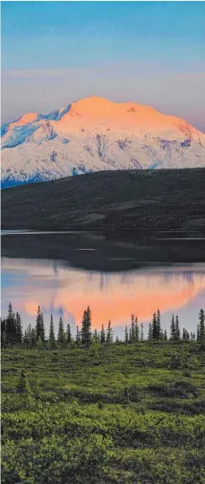  ?? FOTO: JOCELYN PRIDE ?? Vor ein paar Jahren hieß der Denali noch Mount McKinley. Ein ganz Großer unter den Gipfeln war er aber schon immer.