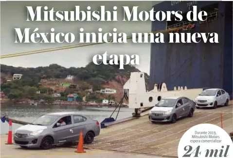  ?? |FOTOS: AUTOS RPM ?? Llegaron 4 mil 870 vehículos de Mitsubishi a México.