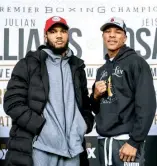  ?? FE ?? Julian Williams (izq.) y Jeison Rosario en la rueda de prensa ayer en Filadelfia.