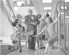  ??  ?? Bert Cooper ( Robert Morse) does a song- and- dance number from beyond the grave in a Season 7 episode of Mad Men.