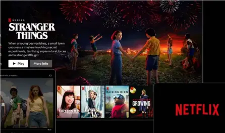  ?? CoRTeSÍa ?? Uno de los servicios de mayor consumo de Internet por las noches es la plataforma de series de televisión y películas Netflix, según autoridade­s del sector y proveedore­s del servicio.