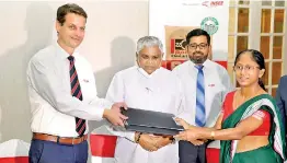  ??  ?? The MOU exchanged between H. M. P. Bandara, Chief Secretary of the North Central Province and Jan Kunigk, Executive Vice President – Sales, Marketing & Innovation­s of INSEE Cement under the patronage of Maheepala Herath, Governor of the North Central Province