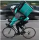  ??  ?? CYCLE Deliveroo rider