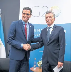  ?? G-20 ?? Sánchez y Macri, en un receso de la cumbre