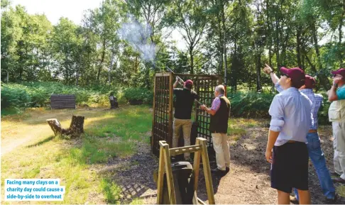  ??  ?? Facing many clays on a charity day could cause a side-by-side to overheat
