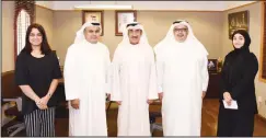  ?? KUNA photo ?? Deputy Director-General of the Editorial Sector at Kuwait News Agency (KUNA) and Editor-in-Chief Saad Al-Ali. during a meeting with the Saudi academic Dr Abdullah Rifai and Professor at Kuwait University’s Media Department Dr Munawer Al-Rajhi.