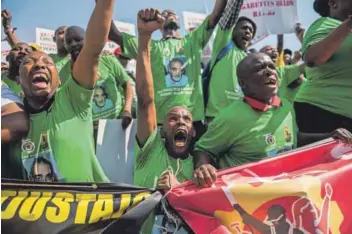  ??  ?? Something to shout about: The fees of Fawu members have apparently been used to fund the union’s investment wing, Basebenzi. Photo: Alet Pretorius/gallo Images