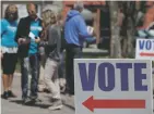  ?? MICHAEL CONROY/ ?? On April 27, voters lineup at Hamilton county Government Center in Noblesvill­e, Ind. The U.S. Department of Homeland Security is facing a backlog of requests for comprehens­ive cybersecur­ity reviews of state election systems.