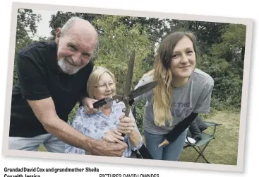  ?? PICTURES: DAVID LOWNDES ?? Grandad David Cox and grandmothe­r Sheila Cox with Jessica.