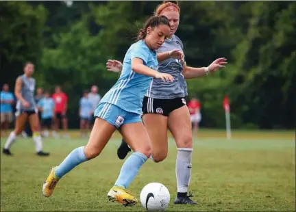  ?? SUBMITTED PHOTO ?? Isabella Brown scored the only goal in the Coppa Rage’s semifinal win at the U16United States National Championsh­ip Series.