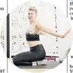  ??  ?? Rock-hard attitude: Sadie Nardini, who stages Yoga HIIT