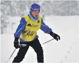  ??  ?? GA ALT: Gabriel Fjone Aslaksen stilte i gutter 10 år og leverte et svaert godt løp.