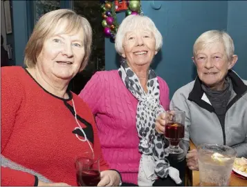  ??  ?? At the announceme­nt of the club officials and Christmas party in St Helens Bay Golf Club on Saturday evening were Kathleen Murphy, Verona McCormack and Rionach Donlan.