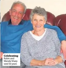  ??  ?? Celebratin­g Robin and Wanda Sharp wed 50 years