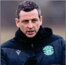  ??  ?? Hibernian manager Jack Ross wants to see cup games played