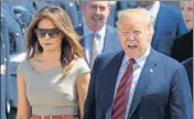 ?? GETTY FILE ?? ■ Breaking rank with her husband? Melania and Donald Trump at Stansted Airport in Essex, England.