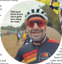  ?? ?? Plett local Kevin Evans had a great time riding the route.