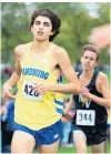  ?? JAMES C. SVEHLA/ DAILY SOUTHTOWN ?? Sandburg’s Brock Rice pulls away from the pack during the Class 3A Hinsdale Central Sectional on Saturday.