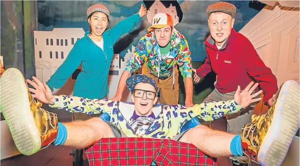  ?? Picture: Steve Macdougall. ?? Victoria Chen with Perth Theatre colleagues Gavin Jon Wright, centre, and back row, left to right, Tyler Collins and Ewan Somers.