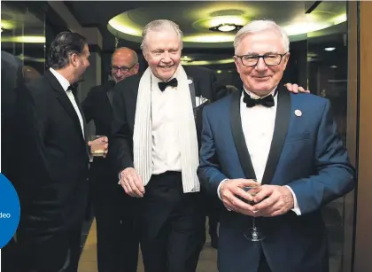 ?? Picture / Joy Asico ?? Actor Jon Voight (centre) was among those joining Tim Groser at the NZ Embassy’s Inaugurati­on Gala dinner in Washington.