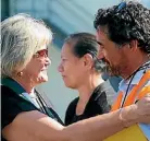  ?? REXINE HAWES ?? Matamata-Piako Mayor Jan Barnes, embraces MPDC business support manager Manaia Te Waiata after the welcome at the Waitangi Day celebratio­ns in Matamata.