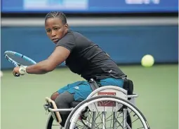  ?? /SUPPLIED ?? South Africa’s wheelchair tennis ace Kgothatso Montjane’s journey in the US Open ended on Saturday.