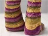  ??  ?? To make the foot section more robust knit it using a needle one size smaller.