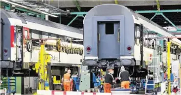  ?? KEYSTONE ?? Blick in die Sbb-reparatur- und Unterhalts­werkstätte in Olten.