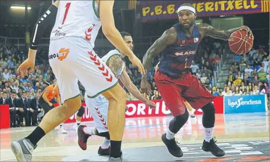  ?? MAITE CRUZ ?? Tyrese Rice disputó su primer partido en el Palau Blaugrana: anotó 20 puntos en 32 minutos