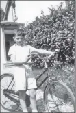  ??  ?? Ian Brown on his mum’s bike at Craig Dhu in 1954.